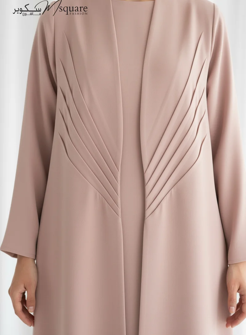 The Sunburst Pink Pleat Abaya