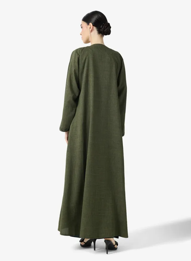 Embroidered Abaya With Sheila – image 2