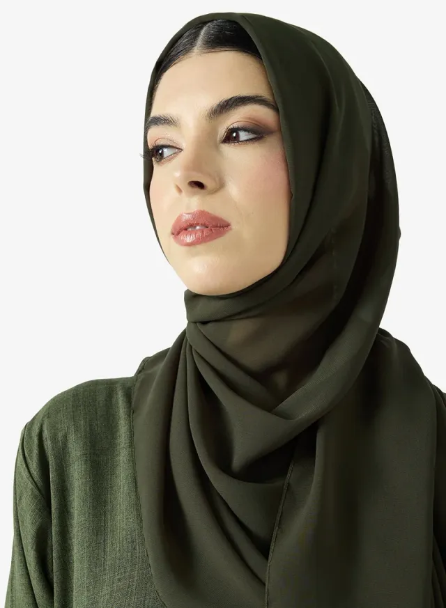 Embroidered Abaya With Sheila – image 4