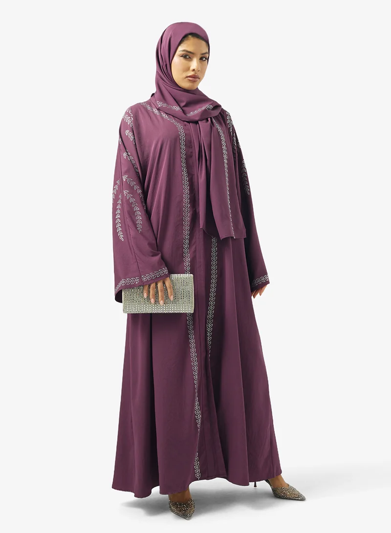 Embellished Abaya With Sheila