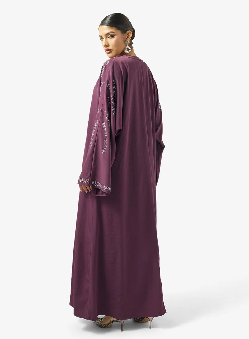 Embellished Abaya With Sheila