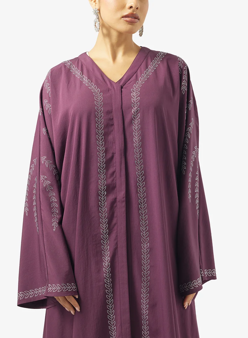 Embellished Abaya With Sheila