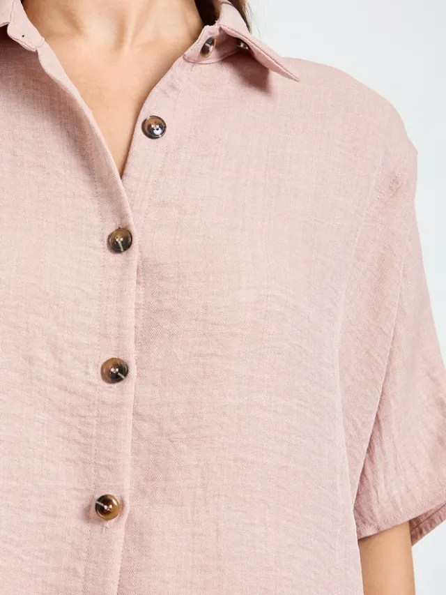 Styli Light Pink Relaxed Fit Shirt and Trouser Modest Set – image 4