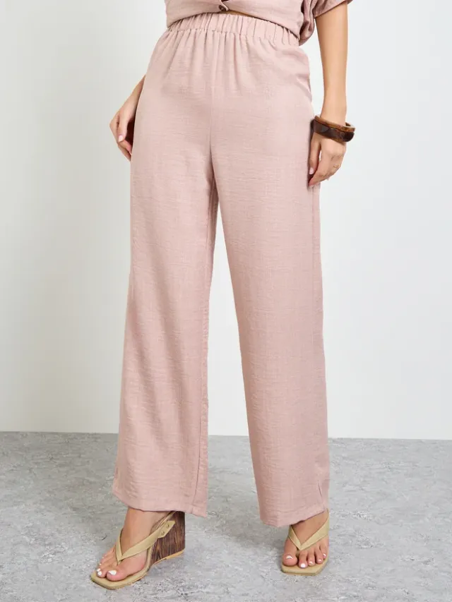 Styli Light Pink Relaxed Fit Shirt and Trouser Modest Set – image 5
