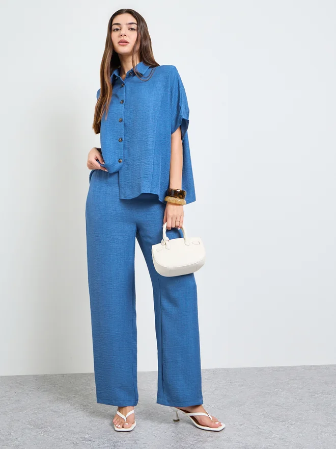 Styli Light Pink Relaxed Fit Shirt and Trouser Modest Set