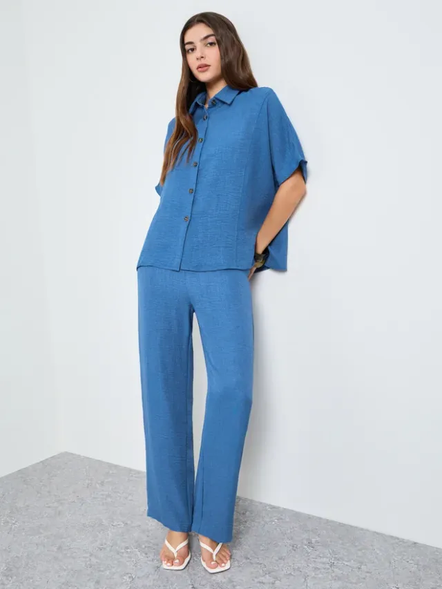 Styli Light Pink Relaxed Fit Shirt and Trouser Modest Set – image 3