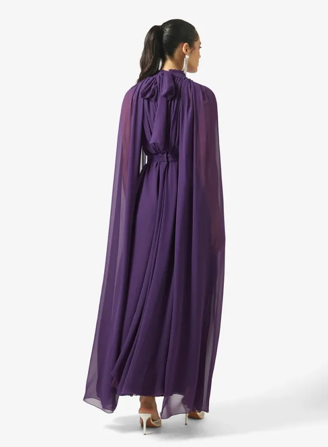 Pleated Chiffon Dress – صورة 2