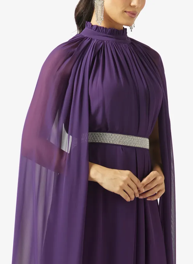 Pleated Chiffon Dress – صورة 3