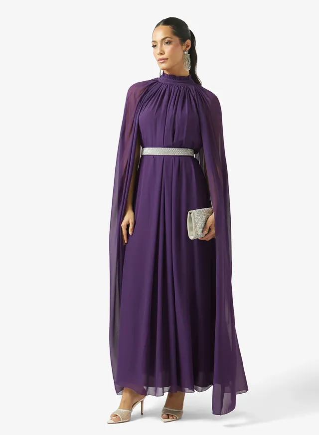 Pleated Chiffon Dress – صورة 4