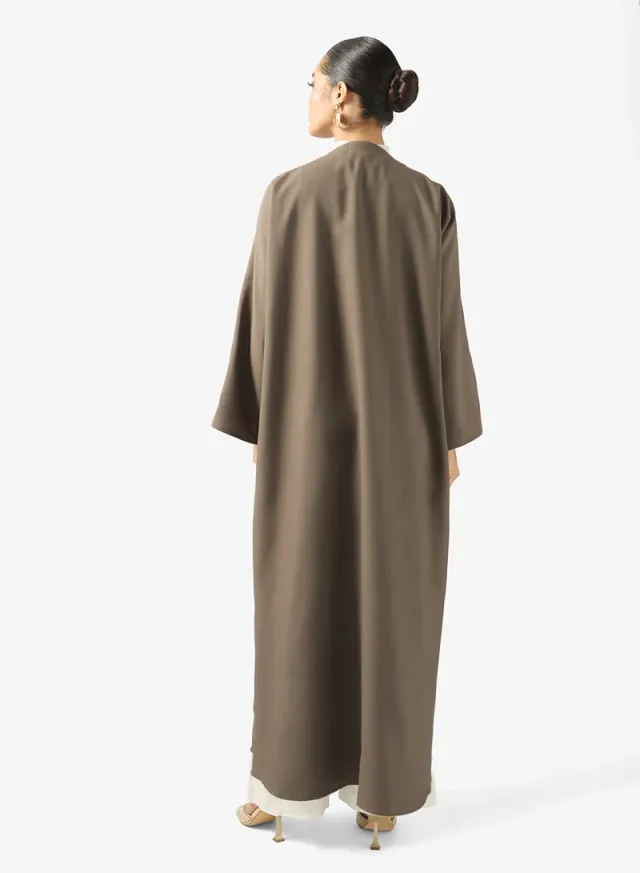 Abaya With Floral Applique & Sheila – image 2