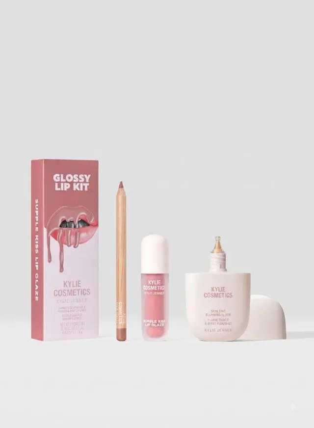 glossy lip kit & skin tint blurring elixir duo, 15% savings