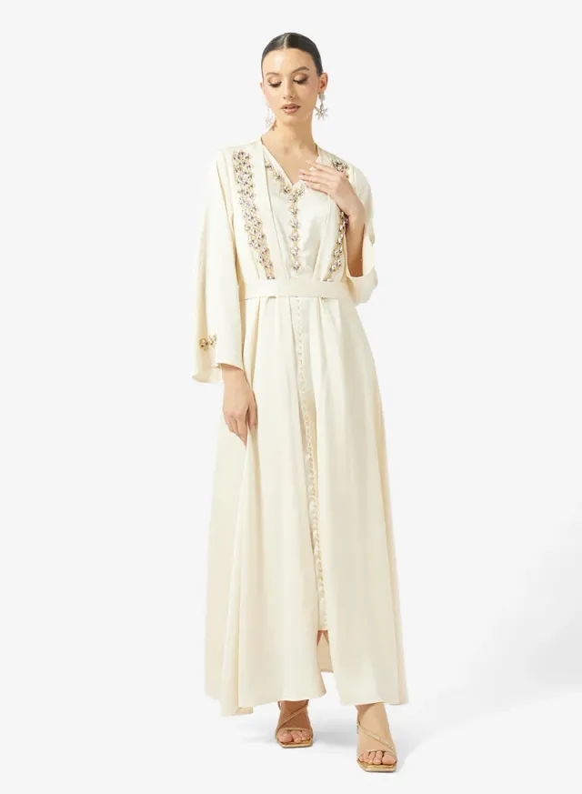 Embroidered Abaya Set