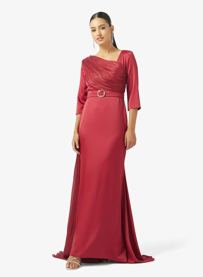 Mesh Detail Tiered Hem Dress