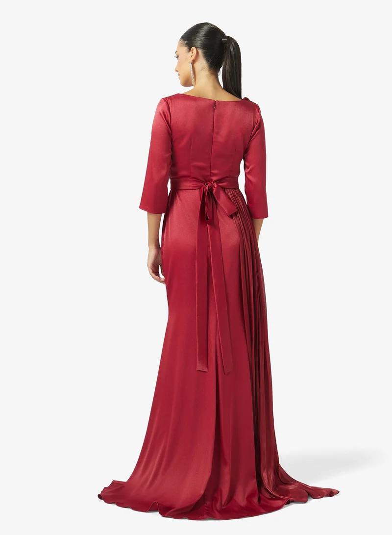 Mesh Detail Tiered Hem Dress
