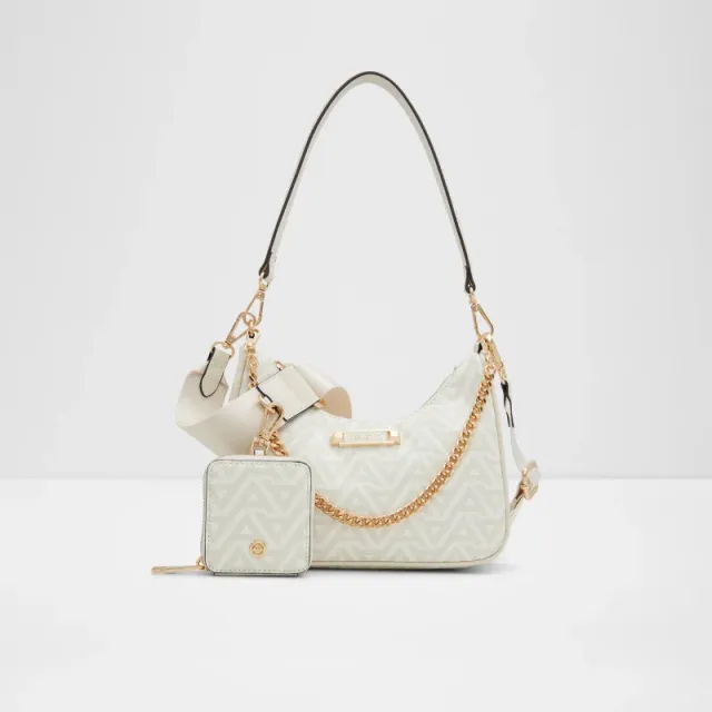 ANNAENDRA Monogram Shoulder Bag with Coin Pouch