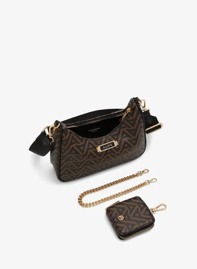 ANNAENDRA Monogram Shoulder Bag with Coin Pouch – صورة 3