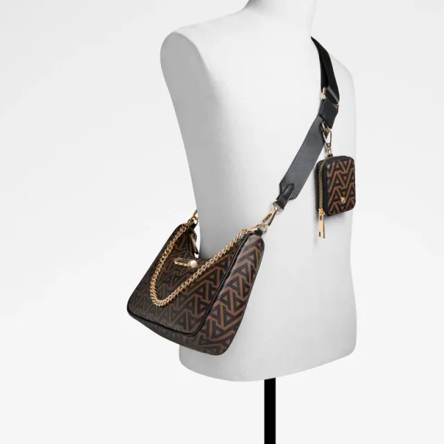 ANNAENDRA Monogram Shoulder Bag with Coin Pouch – صورة 4