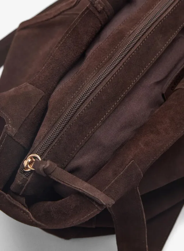 Suede shopper bag – صورة 4