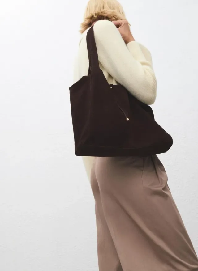 Suede shopper bag – صورة 5