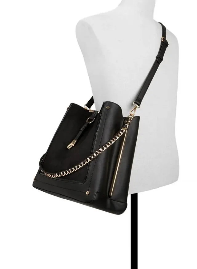Nalayna Ladies Black Sling Bag – صورة 4