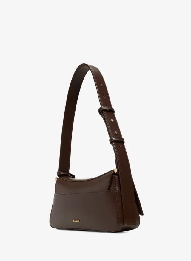 Aldo Womens Brown Magnetic Snap Sling Bag – صورة 2