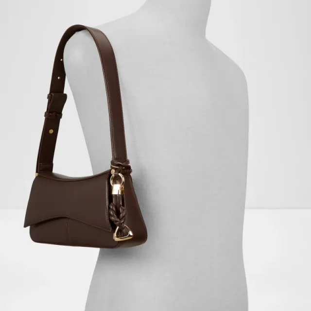 Aldo Womens Brown Magnetic Snap Sling Bag – صورة 4