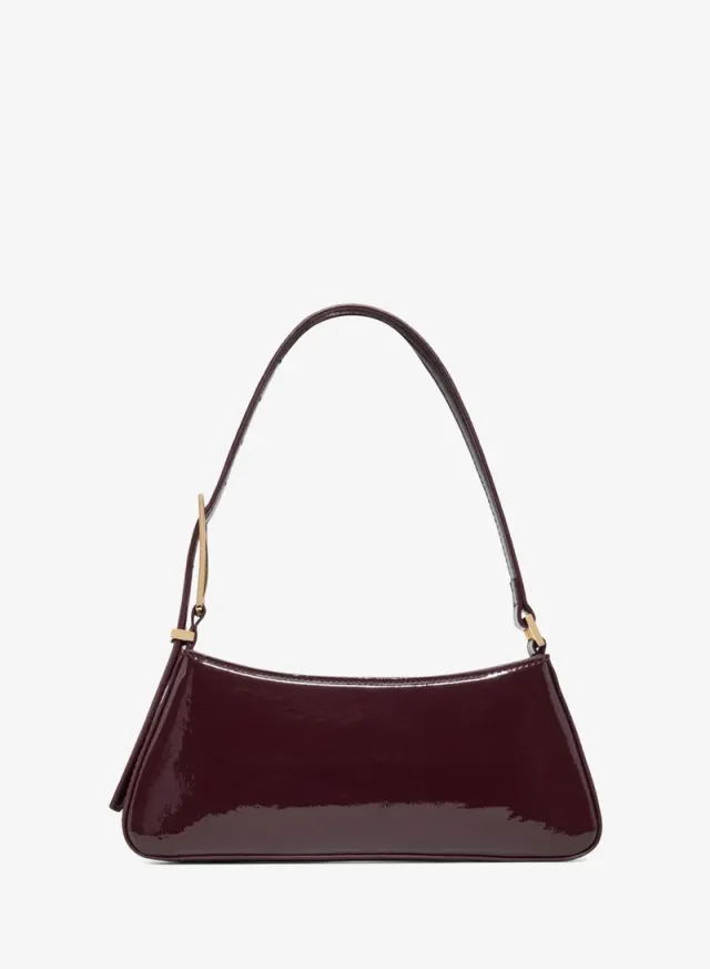 Aldo Womens Burgundy Top Zipper Handbag