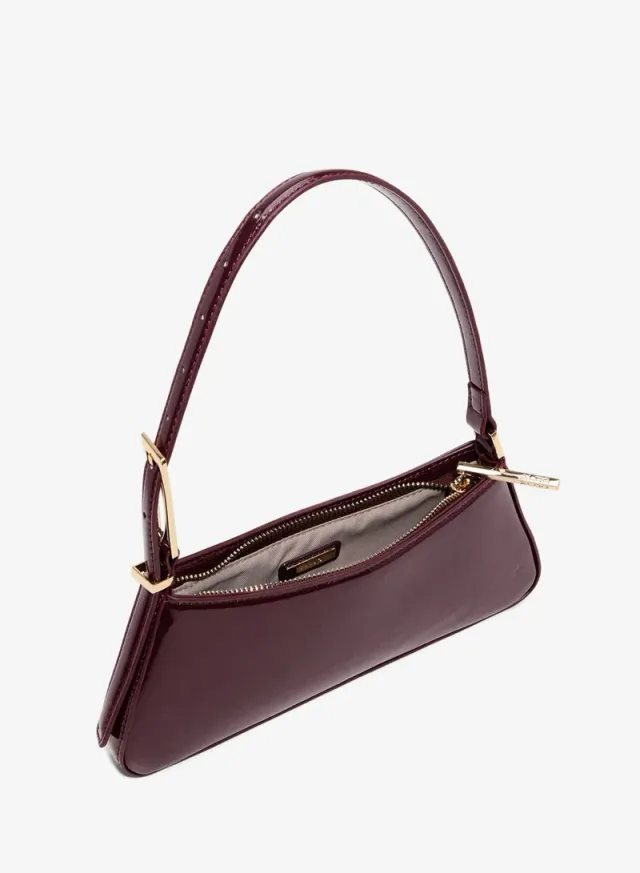 Aldo Womens Burgundy Top Zipper Handbag – صورة 3