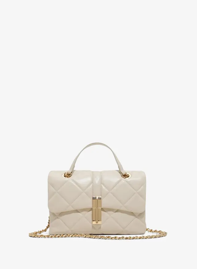 Aliciequilted Ladies Beige Sling Bag