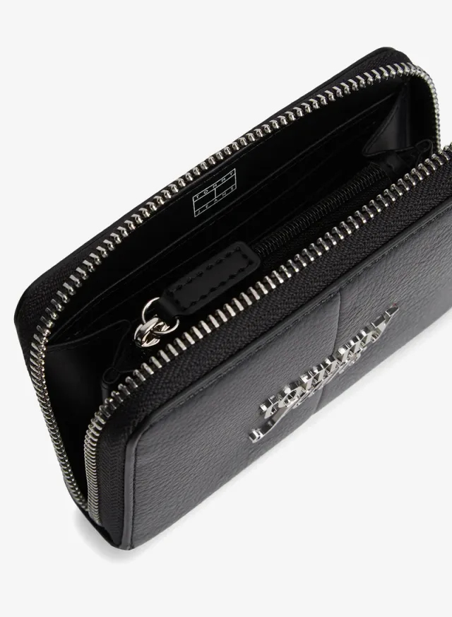 Wrist Strap Metal Logo Zip-Around Wallet – image 4