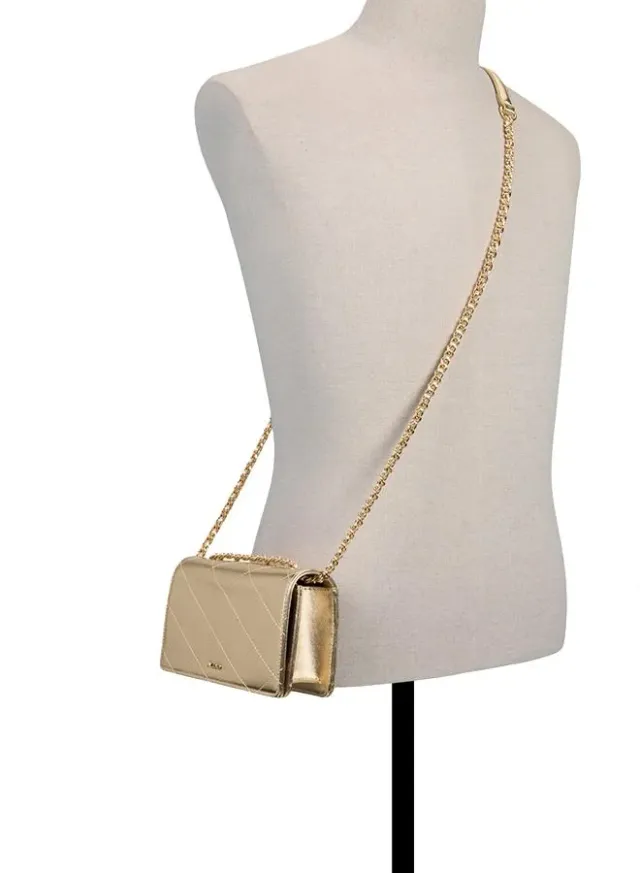 Nadiya Ladies Gold Sling Bag – صورة 4