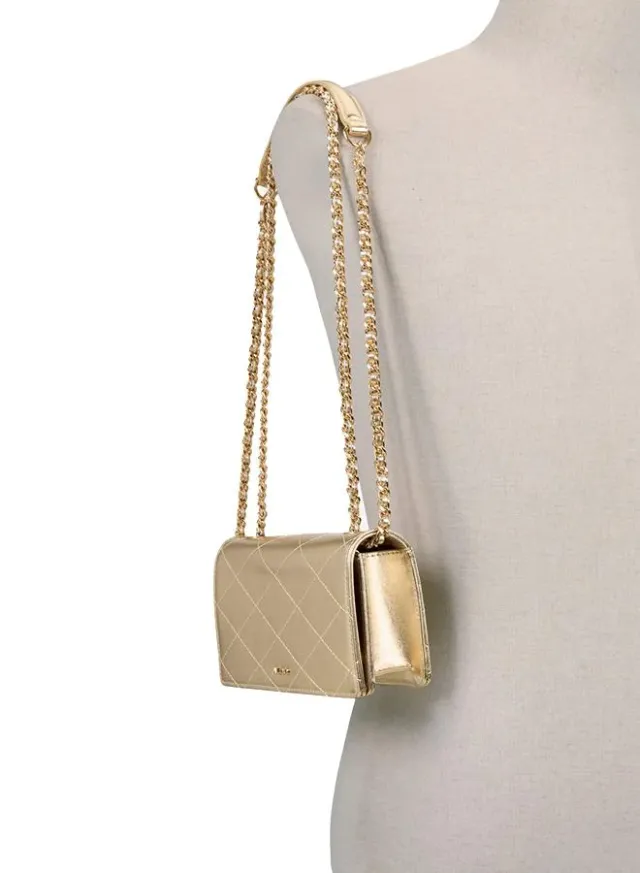 Nadiya Ladies Gold Sling Bag – صورة 5