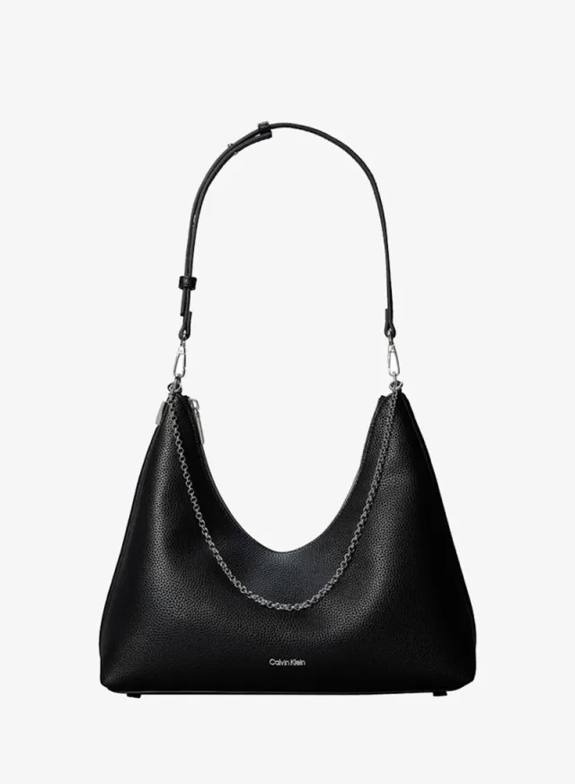 Chain Strap Pebble Grain Hobo Bag