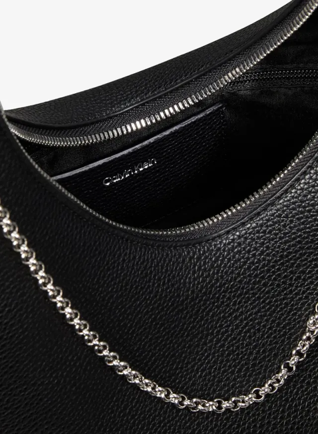 Chain Strap Pebble Grain Hobo Bag – image 3