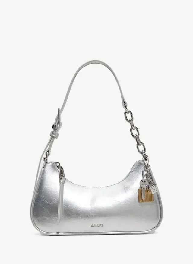 Veronicca Ladies Silver Shoulder Bag