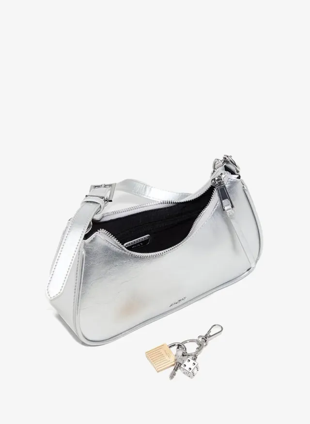 Veronicca Ladies Silver Shoulder Bag – صورة 3