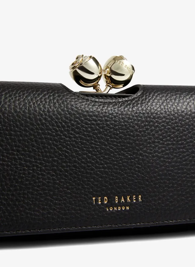 Rose Detail Leather Large Bobble Purse – image 3