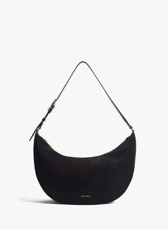 Taliee Suede Belted Shoulder Bag