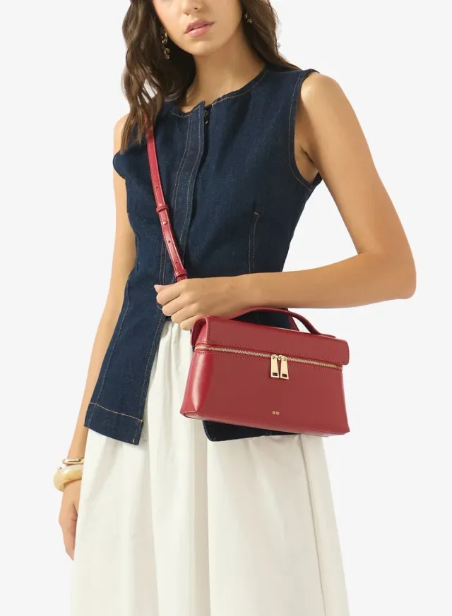 Thea Woven Top Handle Vanity Bag – image 2