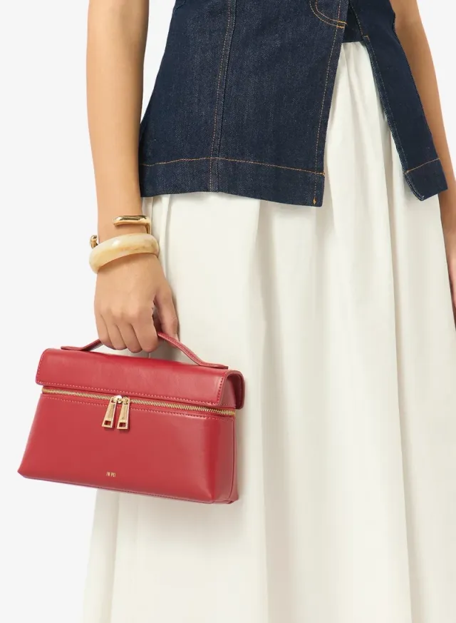 Thea Woven Top Handle Vanity Bag – image 6
