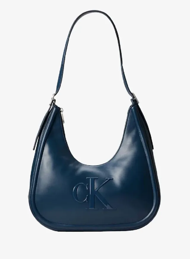 Soft Touch Crescent Logo Hobo Bag