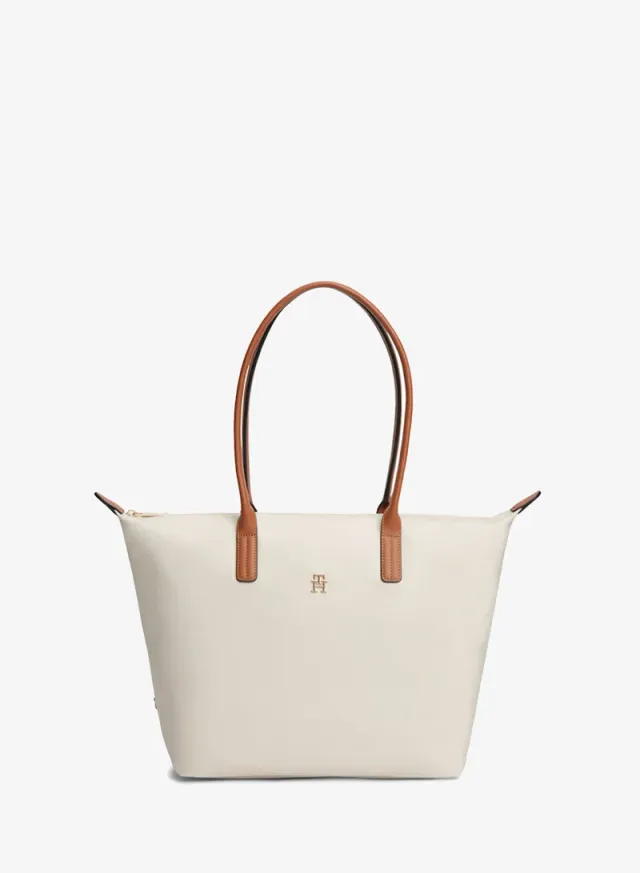TH Monogram Plaque Nylon Tote Bag
