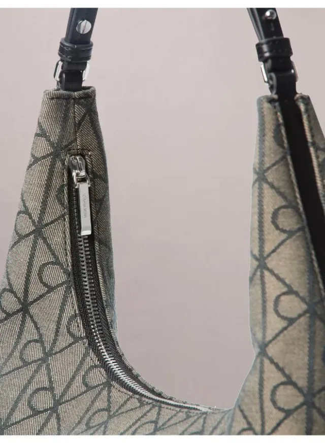 Emblem Jacquard Hobo Bag – image 3