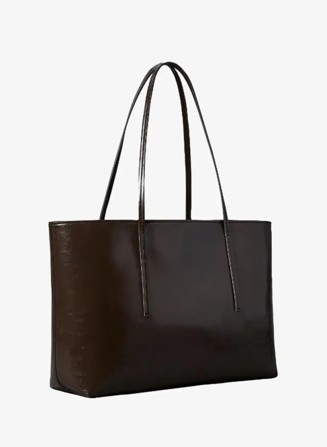 Foil Logo Glossy Tote Bag With Pouch – image 3