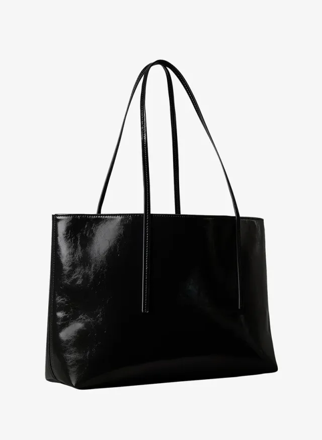 Foil Logo Glossy Tote Bag With Pouch – image 2