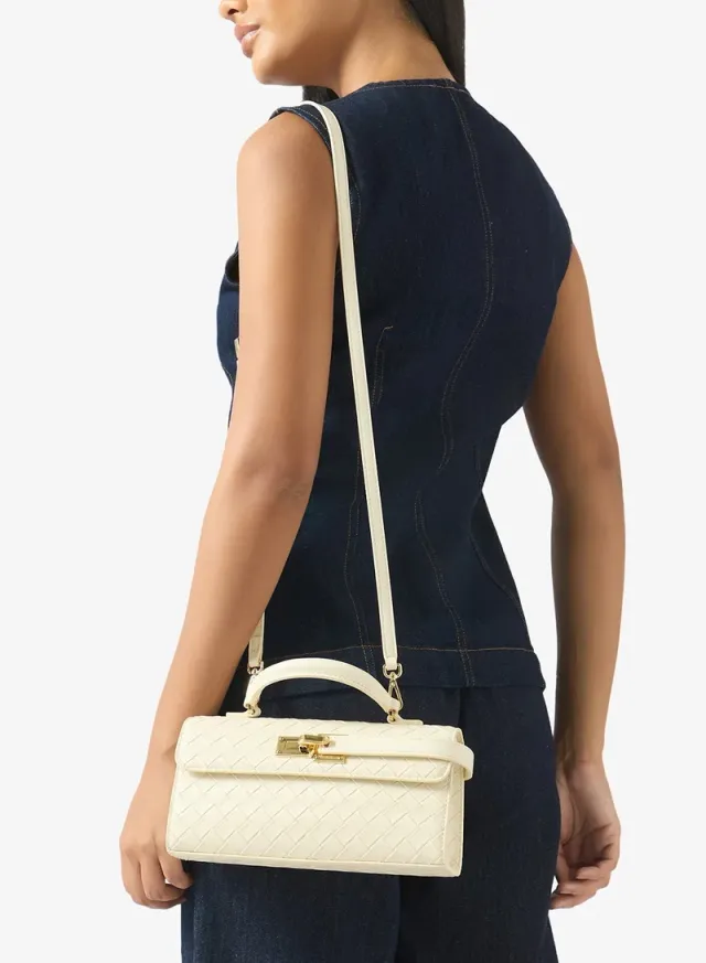 Keyla Weave Texture Top Handle Bag – image 6