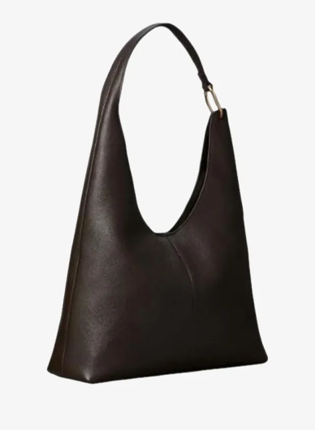 Leather Asymmetric Slouch Bag – image 2