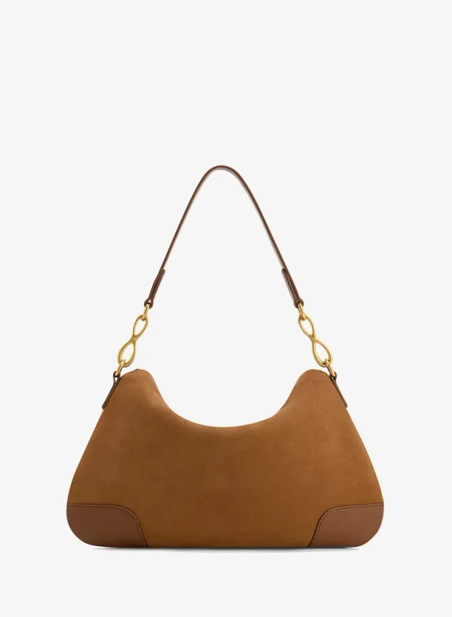 Jayla Faux Suede Metal Pendant Embellished Shoulder Bag – image 3