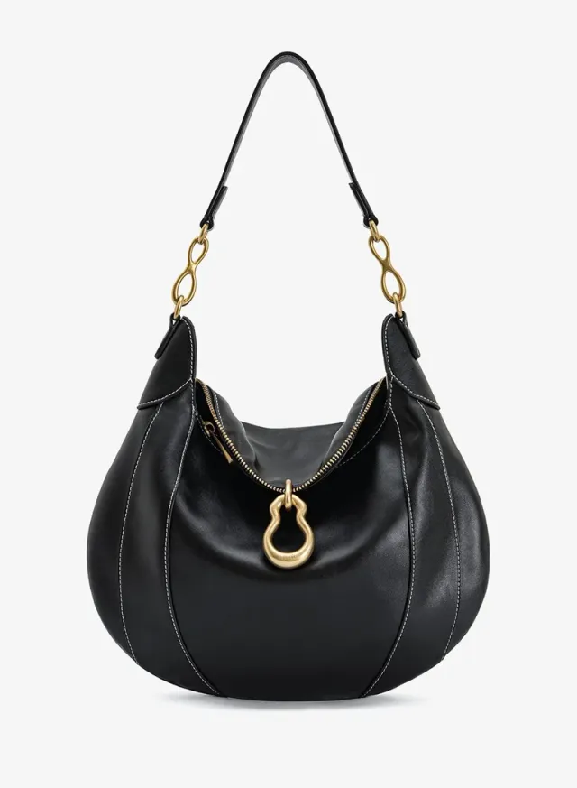 Daria Metal Pendant Embellished Shoulder Bag