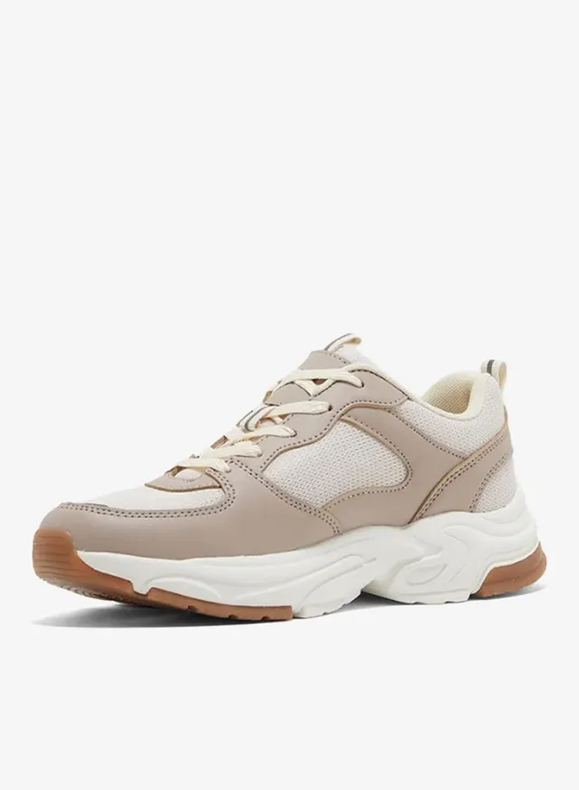 U.S. Polo Assn. Women’s SORLEY GLB 6FX Chunky Sole Sneakers - White & Gold – صورة 2